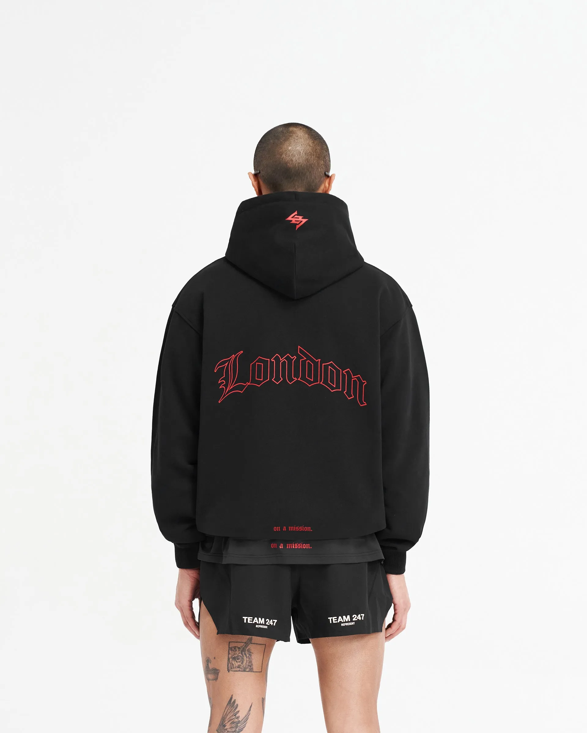 247 London Oversized Hoodie - Black