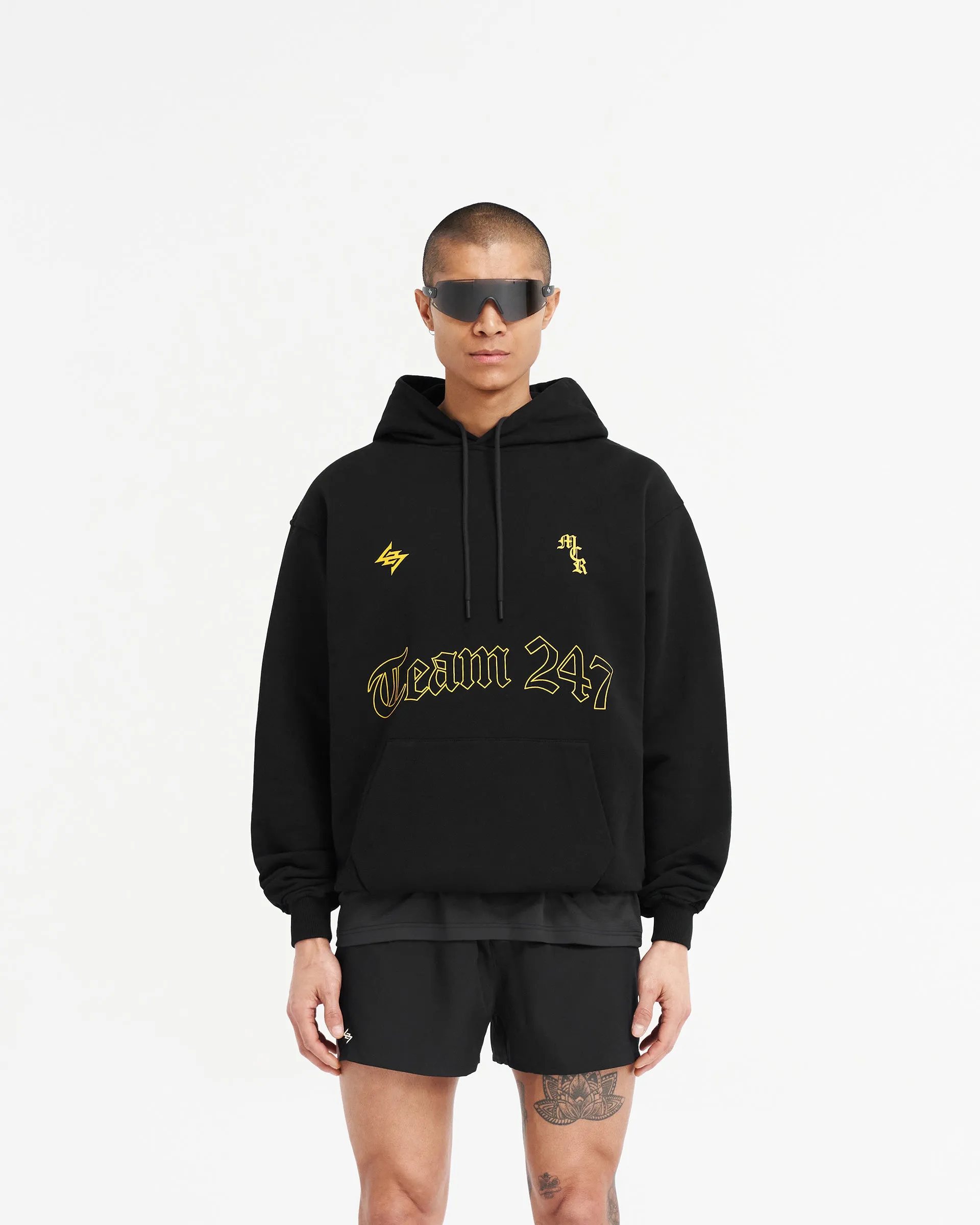 247 Manchester Marathon Oversized Hoodie - Black