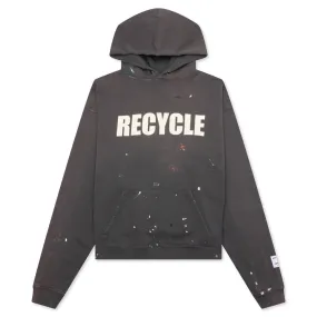 90s Recycle Hoodie - Washed Black