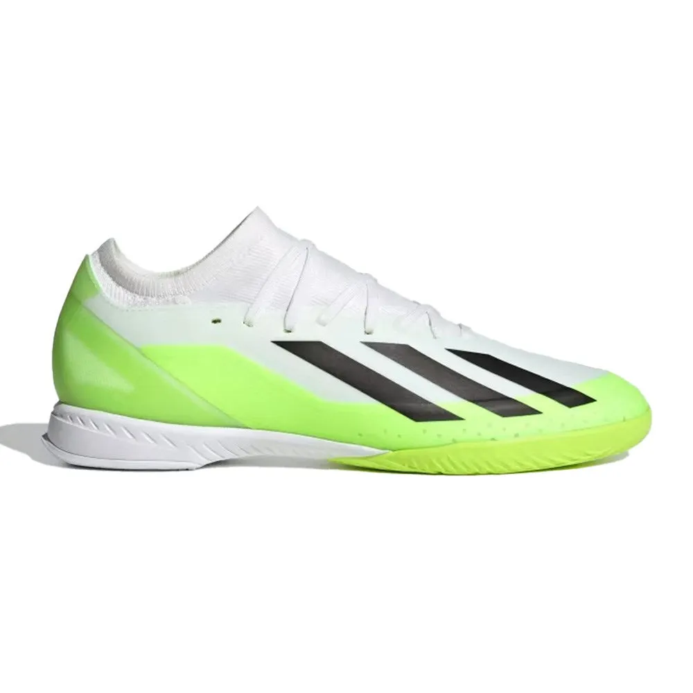 Adidas X Crazyfast.3 IN Football Boots (White/Black/Lucid Lemon)