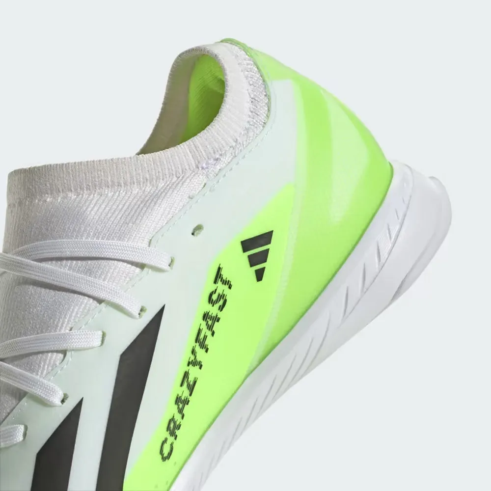 Adidas X Crazyfast.3 IN Football Boots (White/Black/Lucid Lemon)