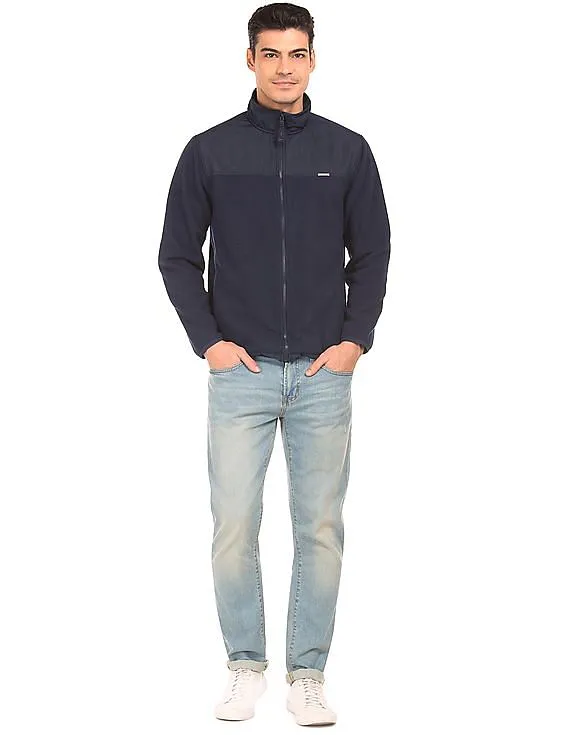 Aeropostale Panelled Fleece Jacket