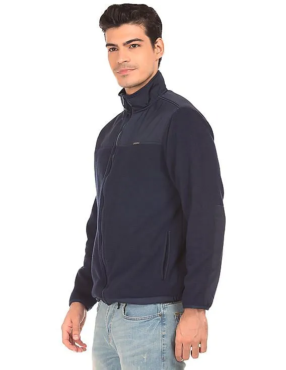 Aeropostale Panelled Fleece Jacket