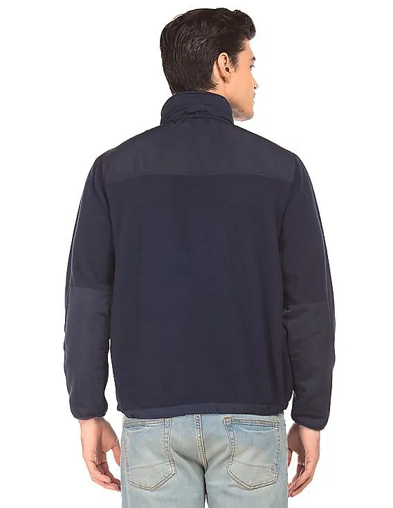 Aeropostale Panelled Fleece Jacket