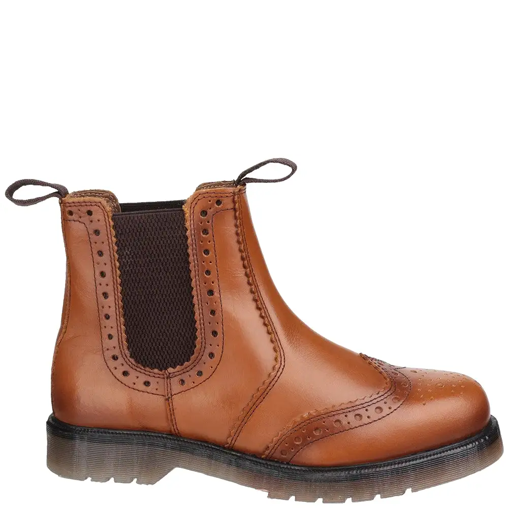 Amblers Dalby Pull On Brogue Boot