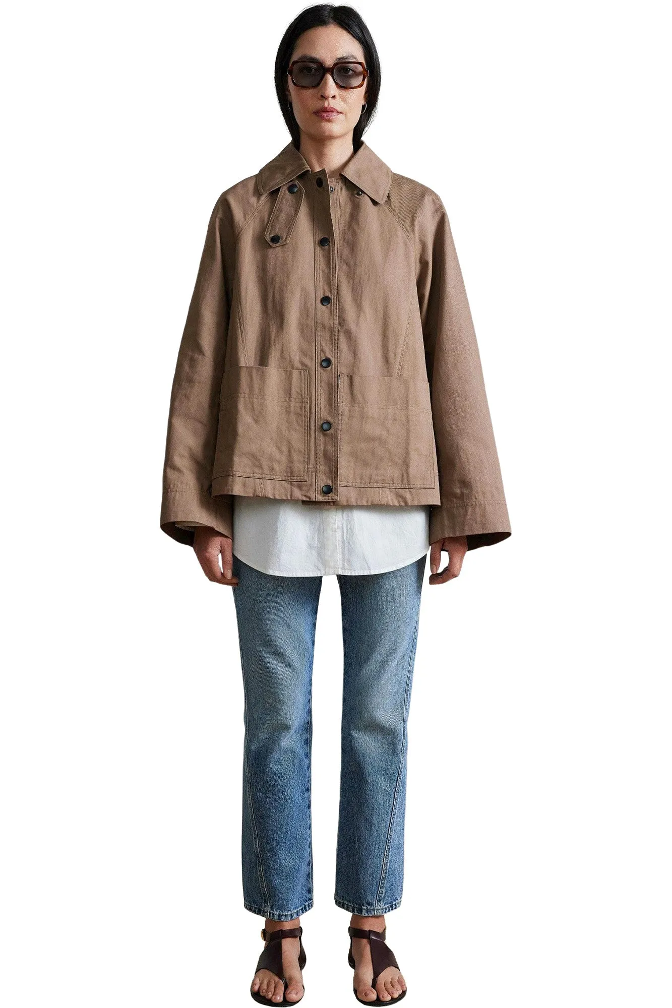 Apiece Apart Franke Swing Jacket in Deep Camel