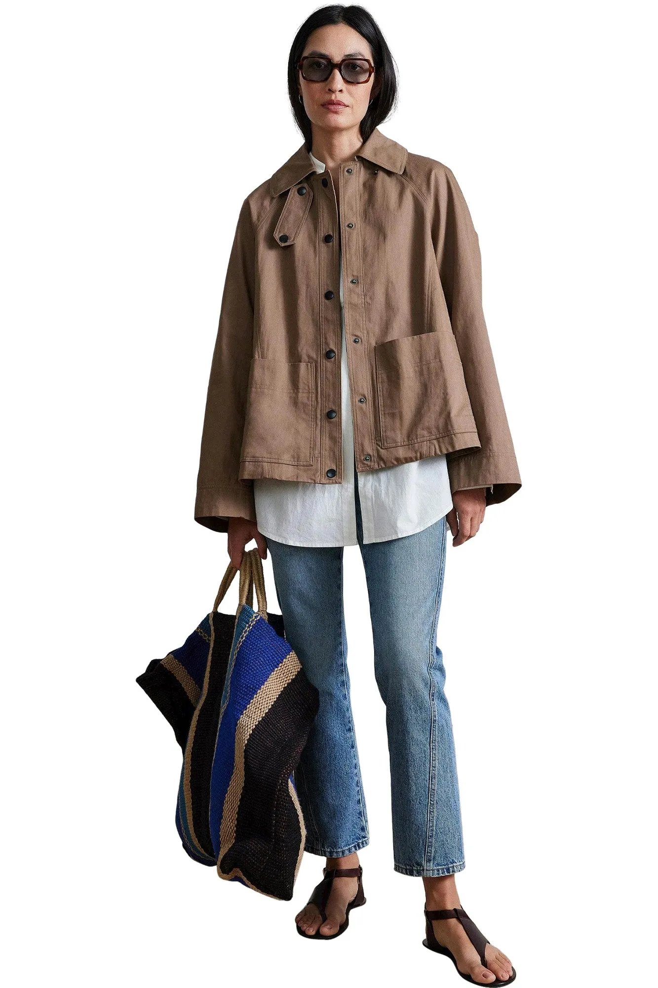 Apiece Apart Franke Swing Jacket in Deep Camel