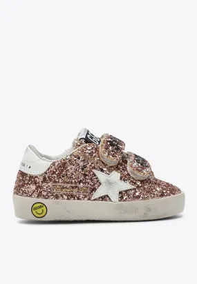 Baby Girls Old School Glittered Low-Top Sneakers