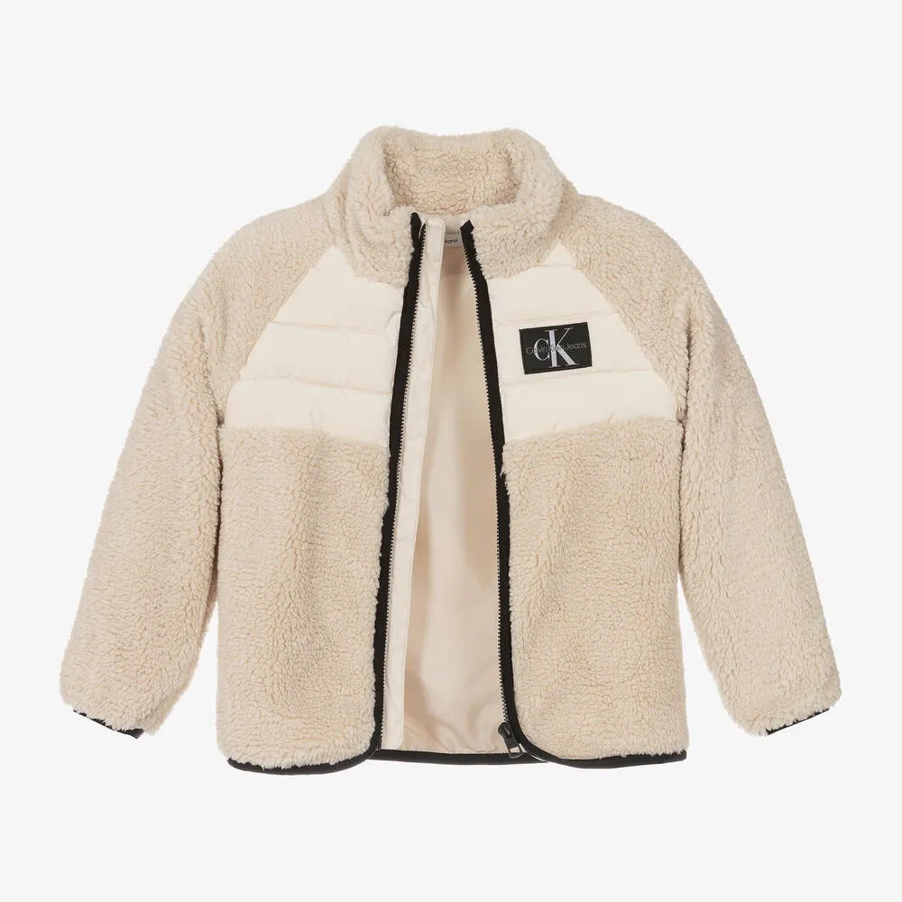 Beige Teddy Fleece Jacket