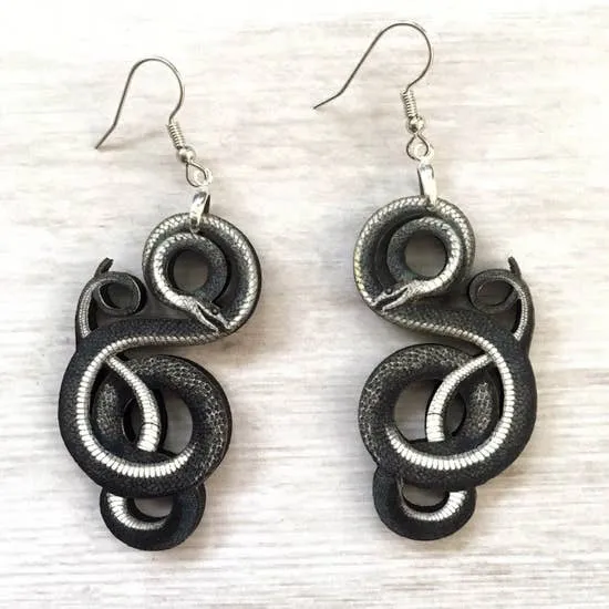 Black Snake Earrings