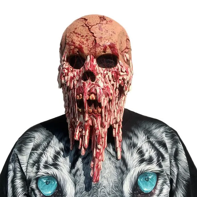 Bloody Zombie Face Mask Costume The Walking Dead Halloween Scary