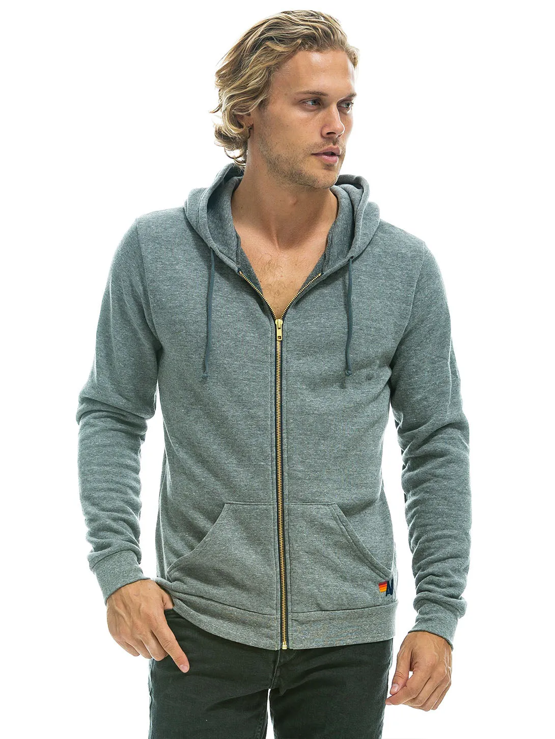 Bolt Zip Hoodie - Heather Grey