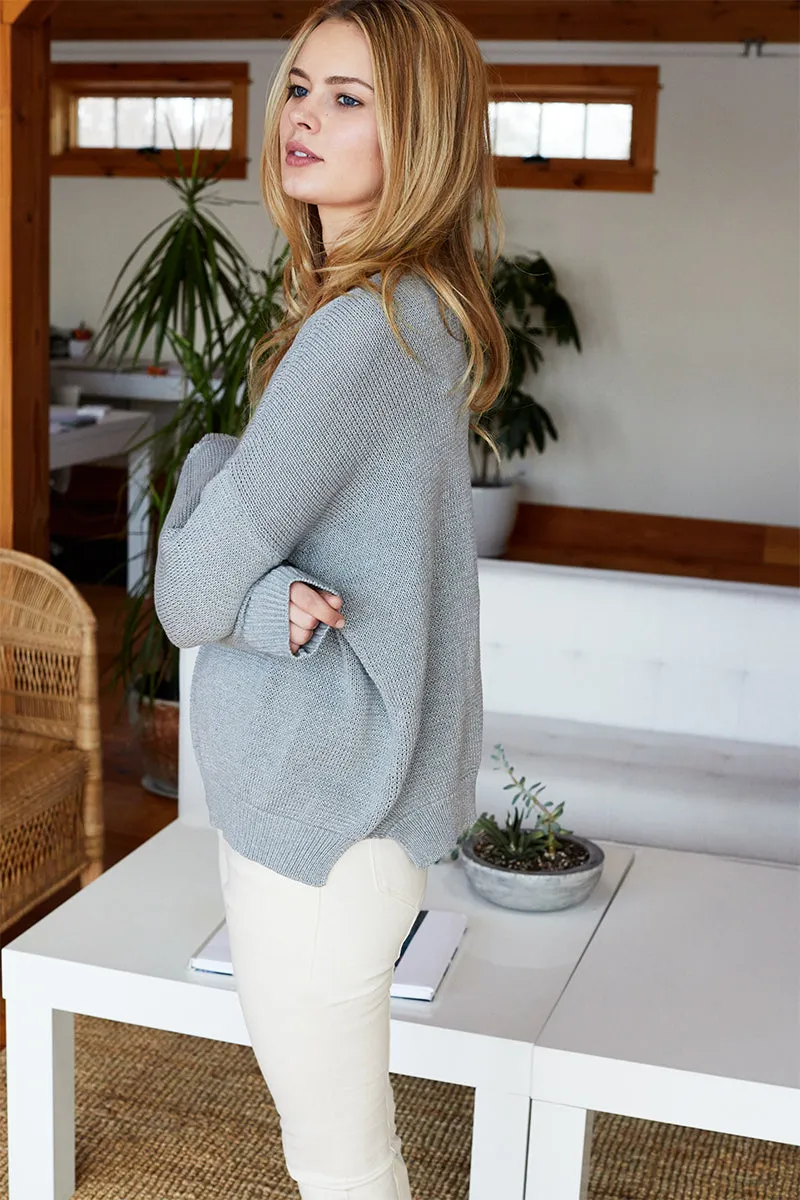 Carolyn Sweater - Heather Grey Organic