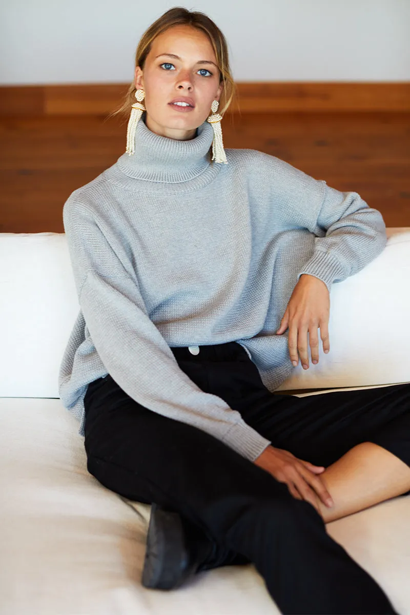 Carolyn Turtleneck Sweater - Grey Organic