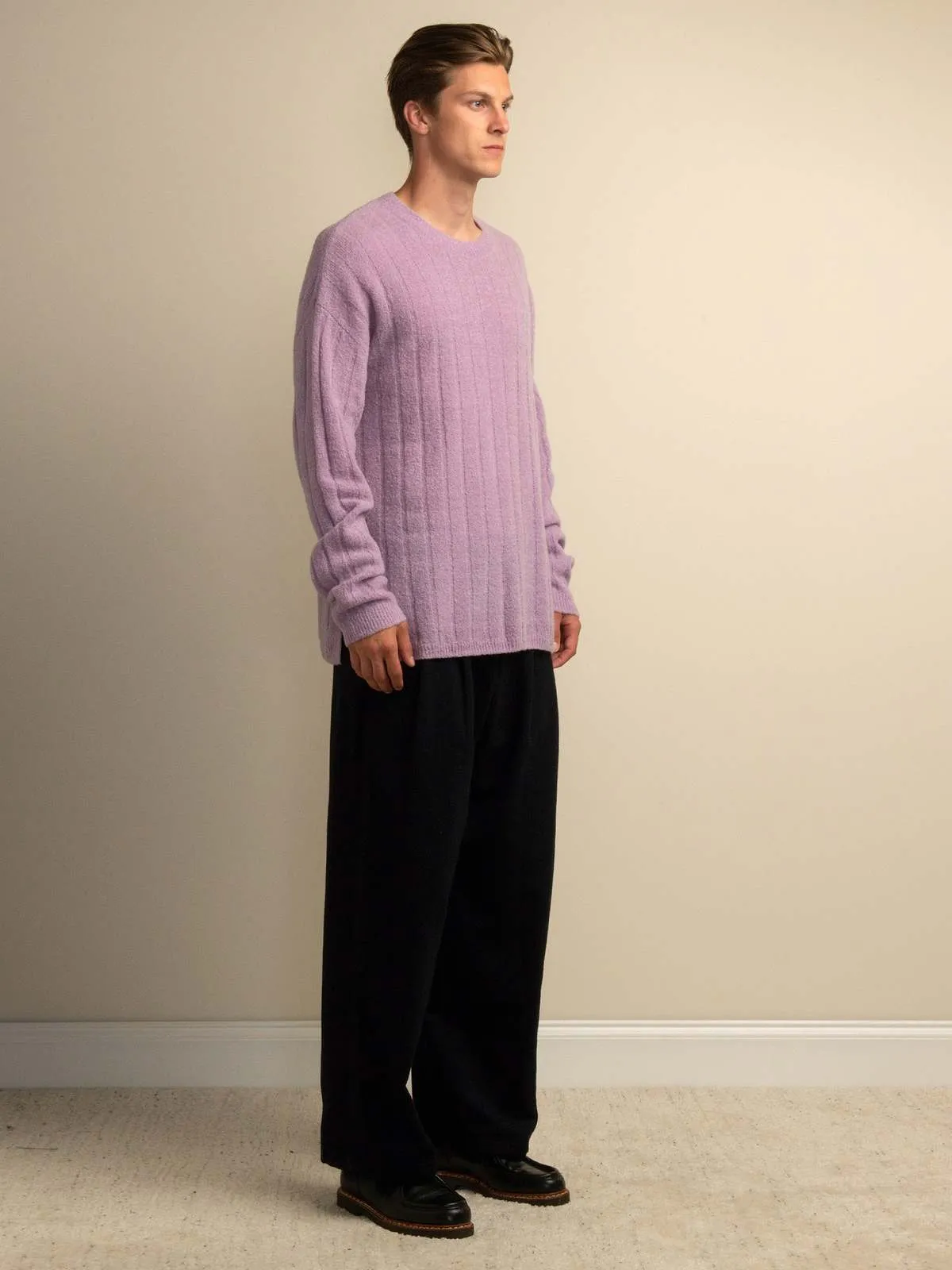 Cashmere Boucle Sweater - Lilac