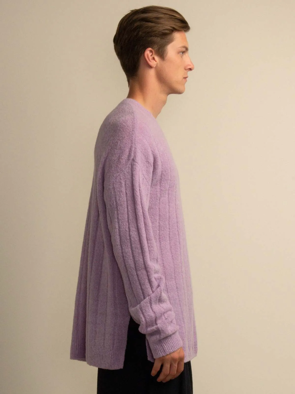 Cashmere Boucle Sweater - Lilac