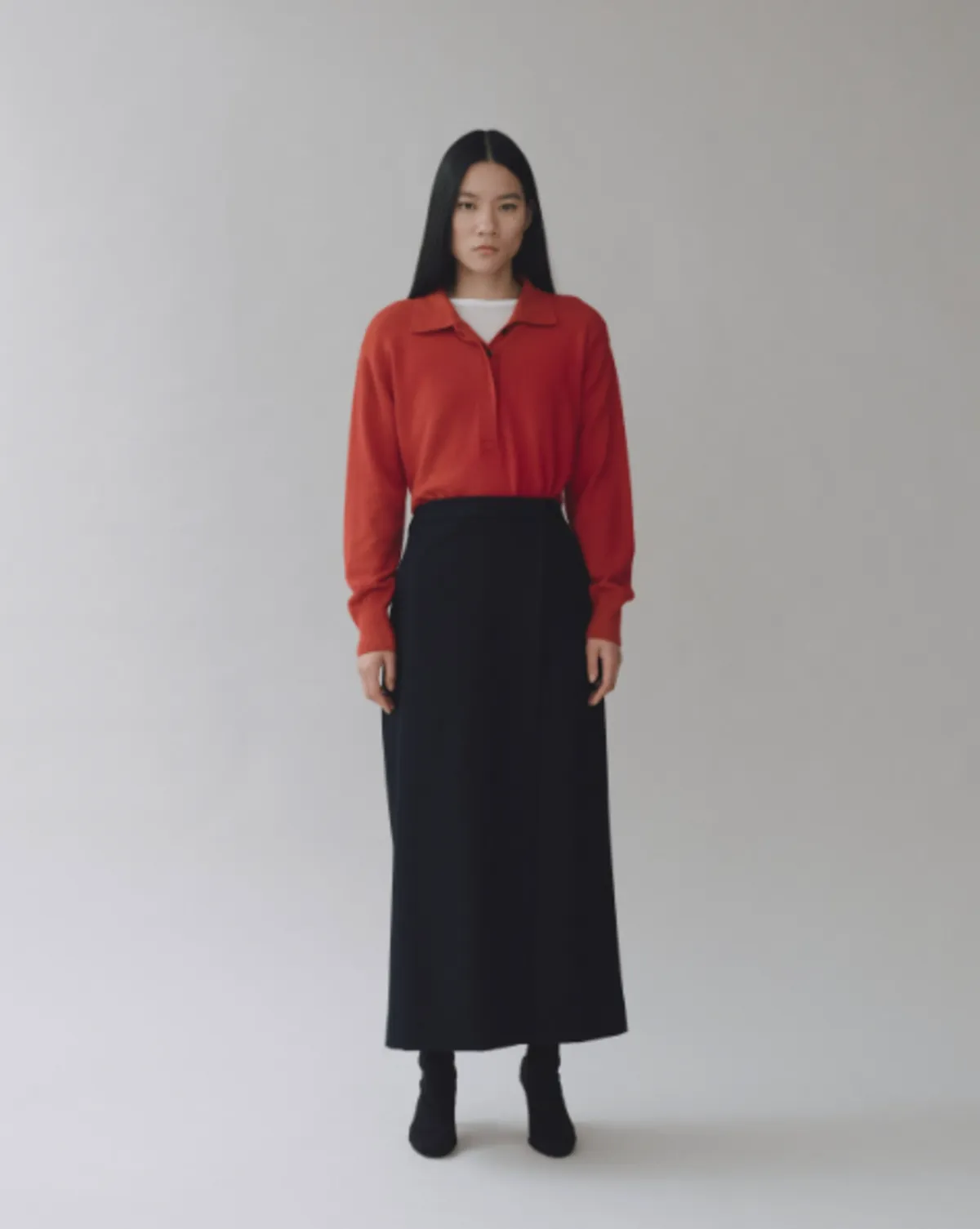 Cashmere Polo Sweater - Red