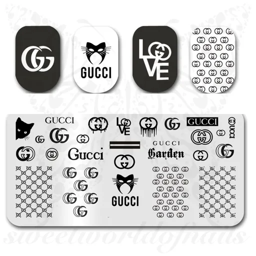 Cat Nail Art Stamping Plate