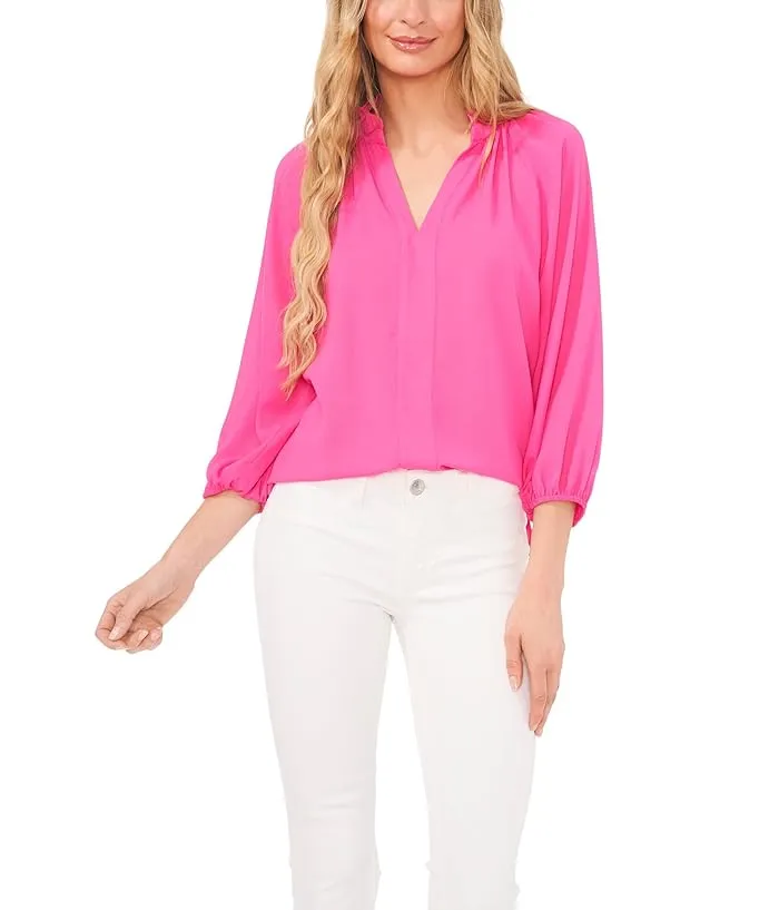 CeCe Raglan Sleeve V-Neck Top