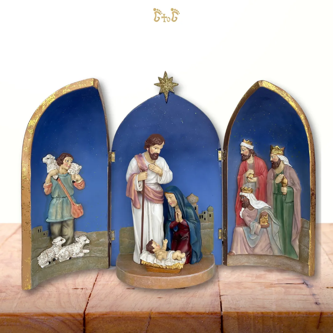 Christmas Triptych Nativity 30cm