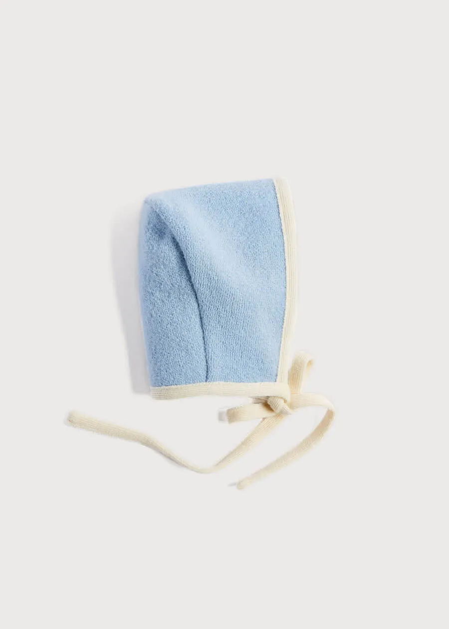 Classic Austrian Contrast Trim Wool Bonnet in Baby Blue (S-L)