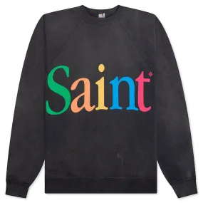 Colorful Saint Crew Sweater - Black