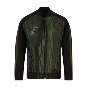 COOGI Sweater Patched Jacket - Olive