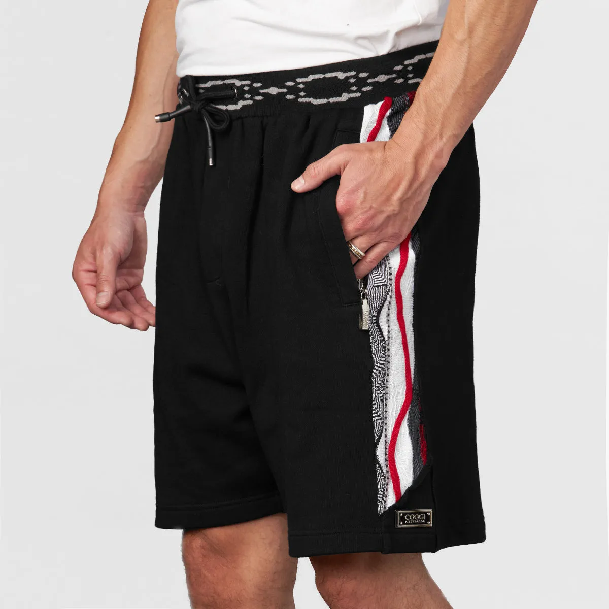 COOGI Sweater-Striped Shorts - Black