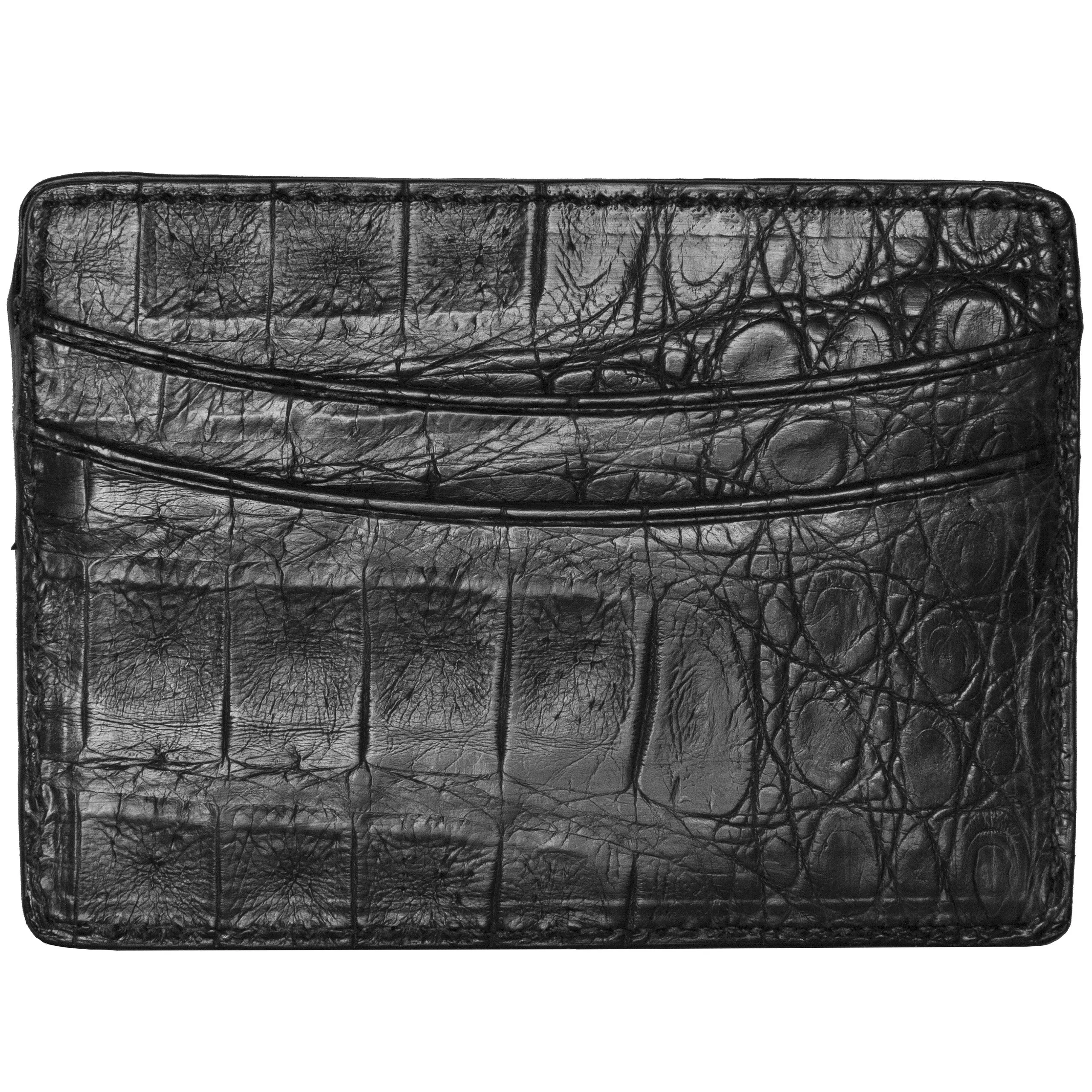 Credit Card Case – Crocodile :: Black