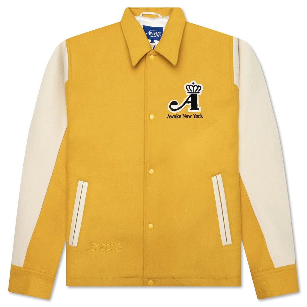 Crown Varsity Jacket - Saffron