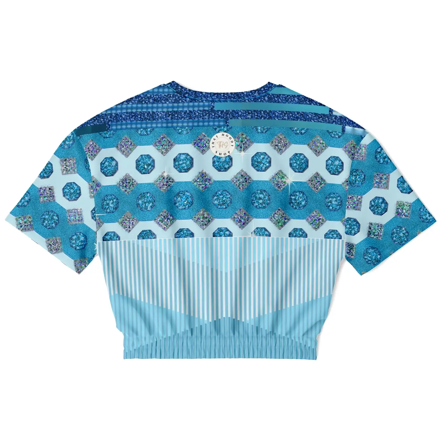 Cte d'Azur Short Sleeve Cropped Eco-Poly Sweater