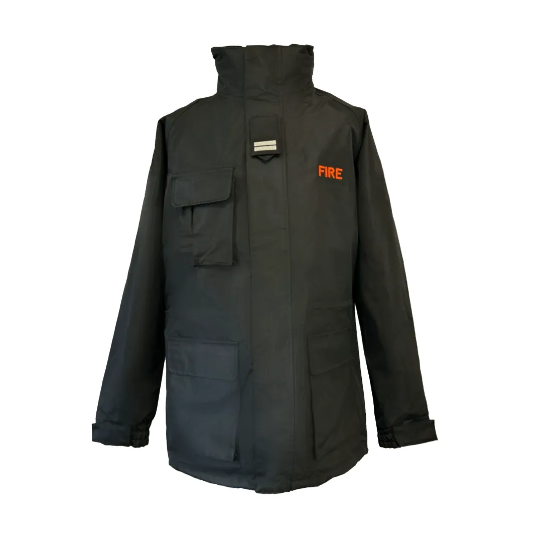 Custom Fire Service 3 in 1 Coat Black