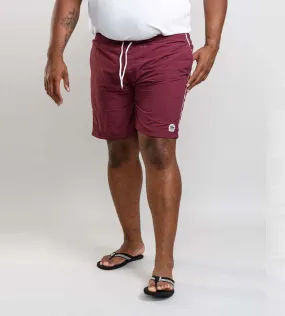 D555 Big Mens Burgundy Full Length Swim Short (YARROW BURGUNDY)