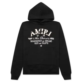 Distressed Arts District Hoodie - Black