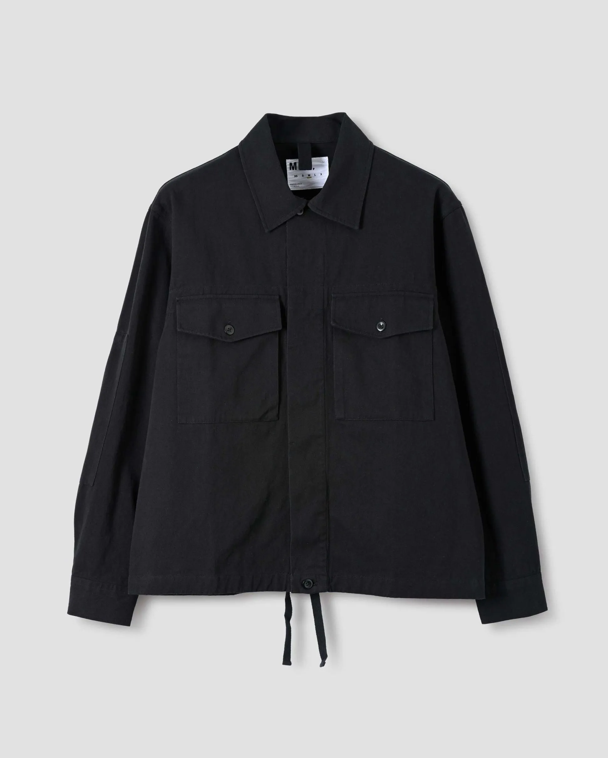 DRAWCORD COTTON JACKET / BLACK