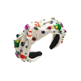 Eira Christmas Designer Headband in White