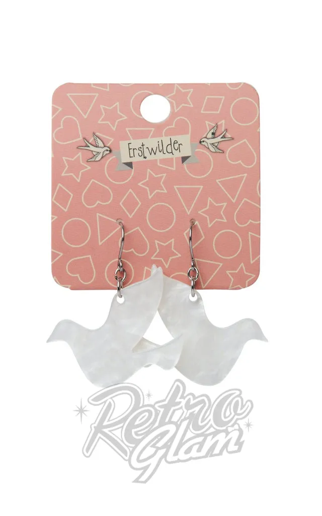 Erstwilder Christmas Essential Earrings - Doves Studs & Drops