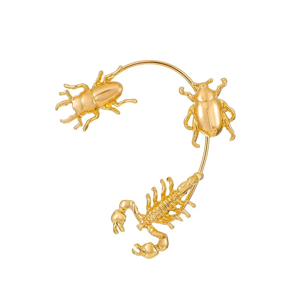 Exaggerated Insect Clip Earrings