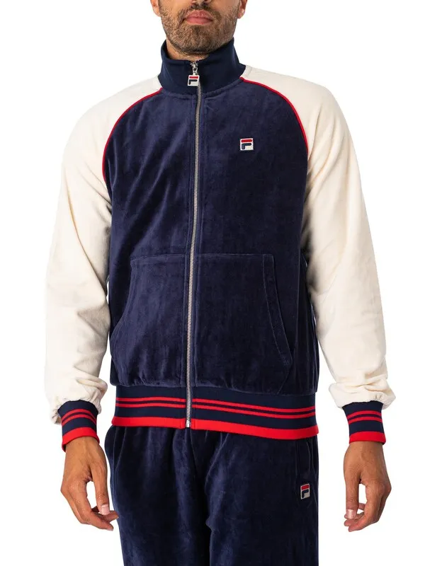 Fila Liston Colour Block Track Jacket - Navy/Gardenia/Red