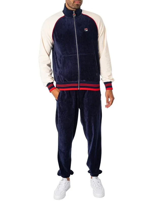 Fila Liston Colour Block Track Jacket - Navy/Gardenia/Red