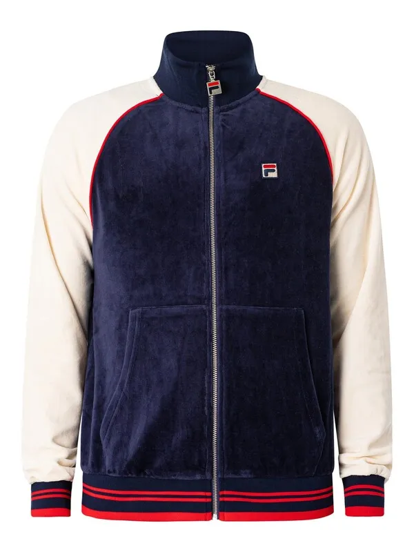 Fila Liston Colour Block Track Jacket - Navy/Gardenia/Red