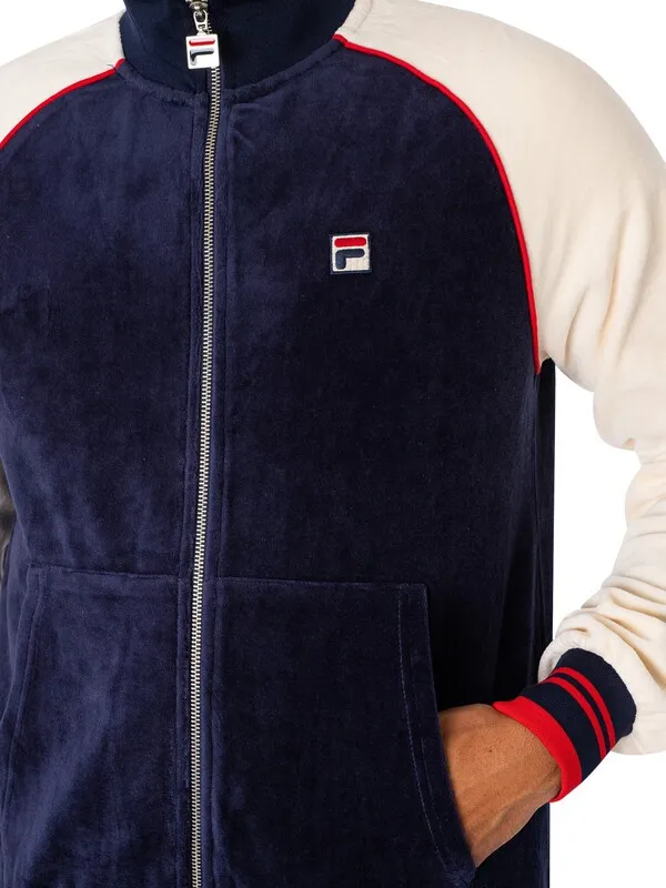 Fila Liston Colour Block Track Jacket - Navy/Gardenia/Red