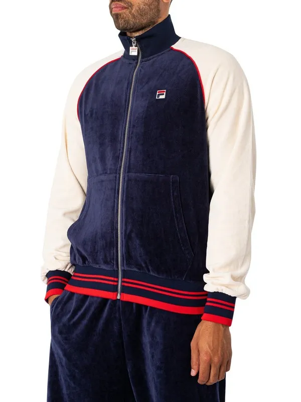 Fila Liston Colour Block Track Jacket - Navy/Gardenia/Red