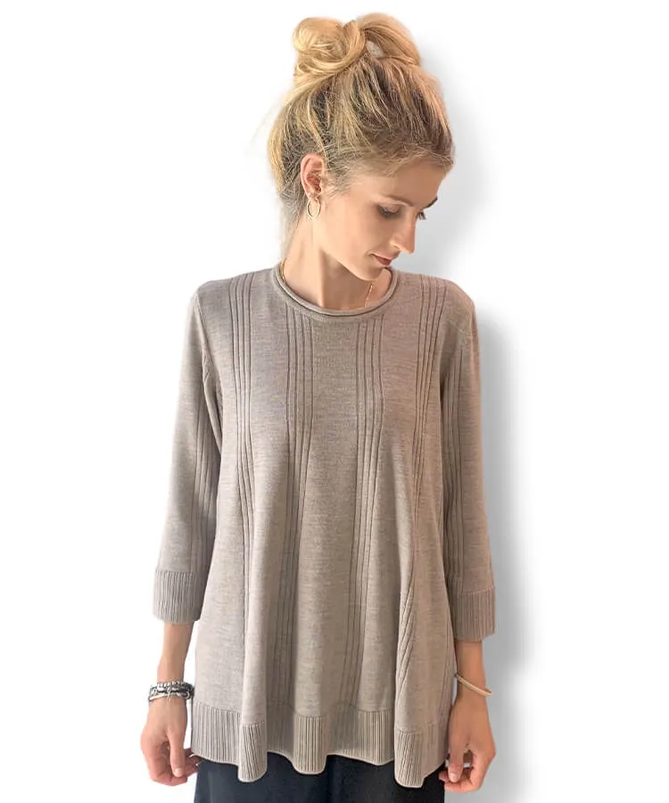 Flare sleeve sweater