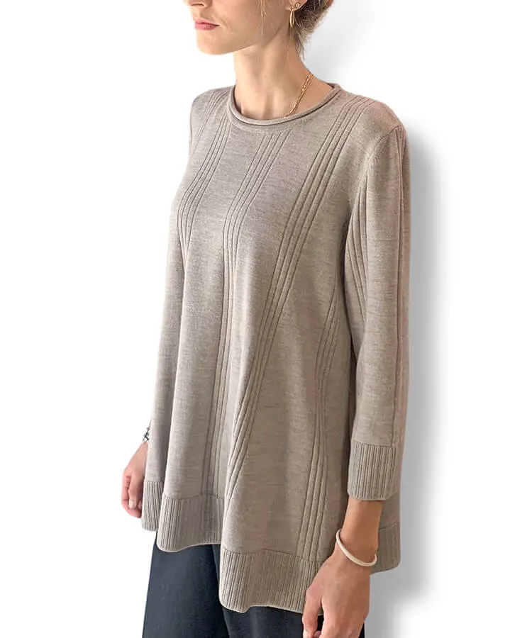 Flare sleeve sweater