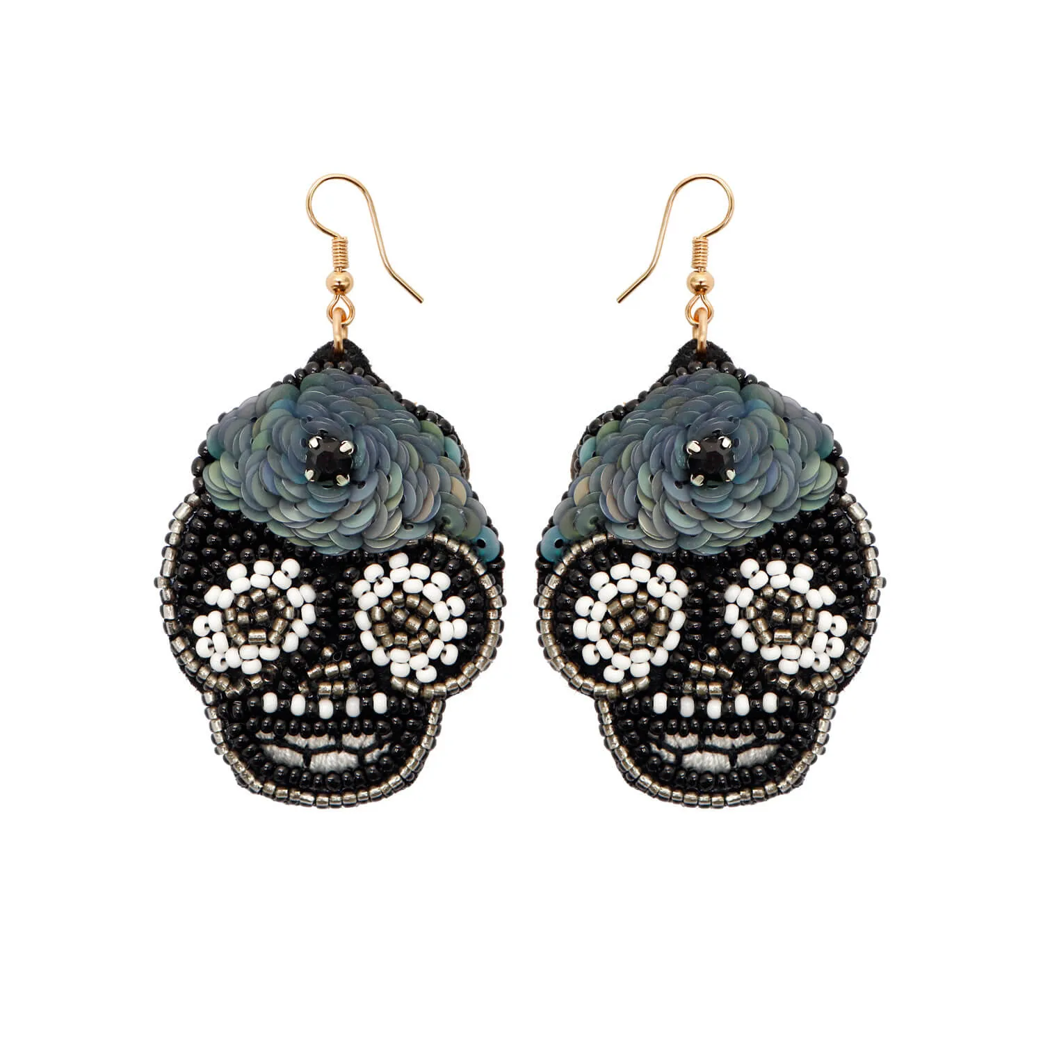 Halloween Ghost Skull Head Drop Earrings