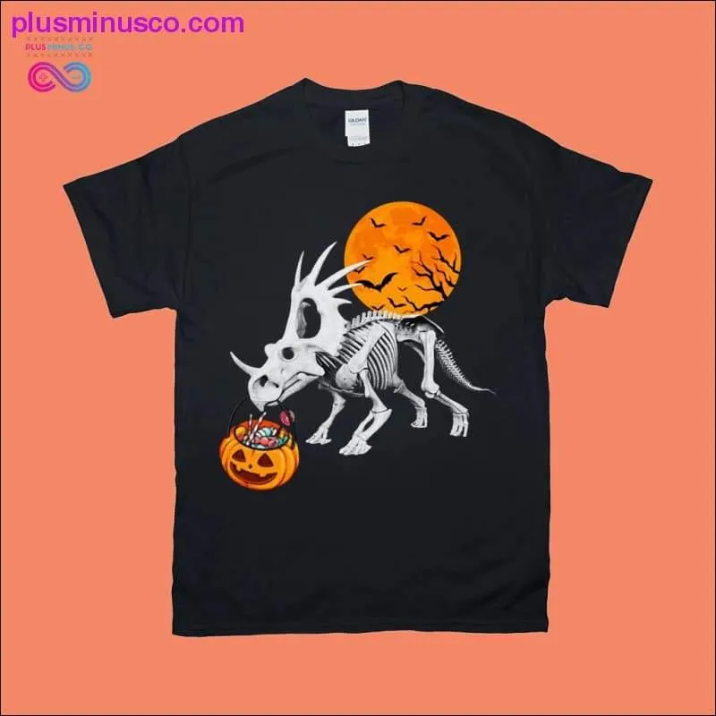 Halloween Pumpkin Dinosaur T-Shirts