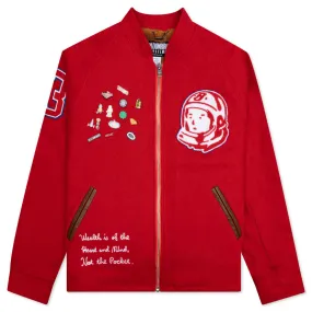 Helmet Varsity Jacket - Red