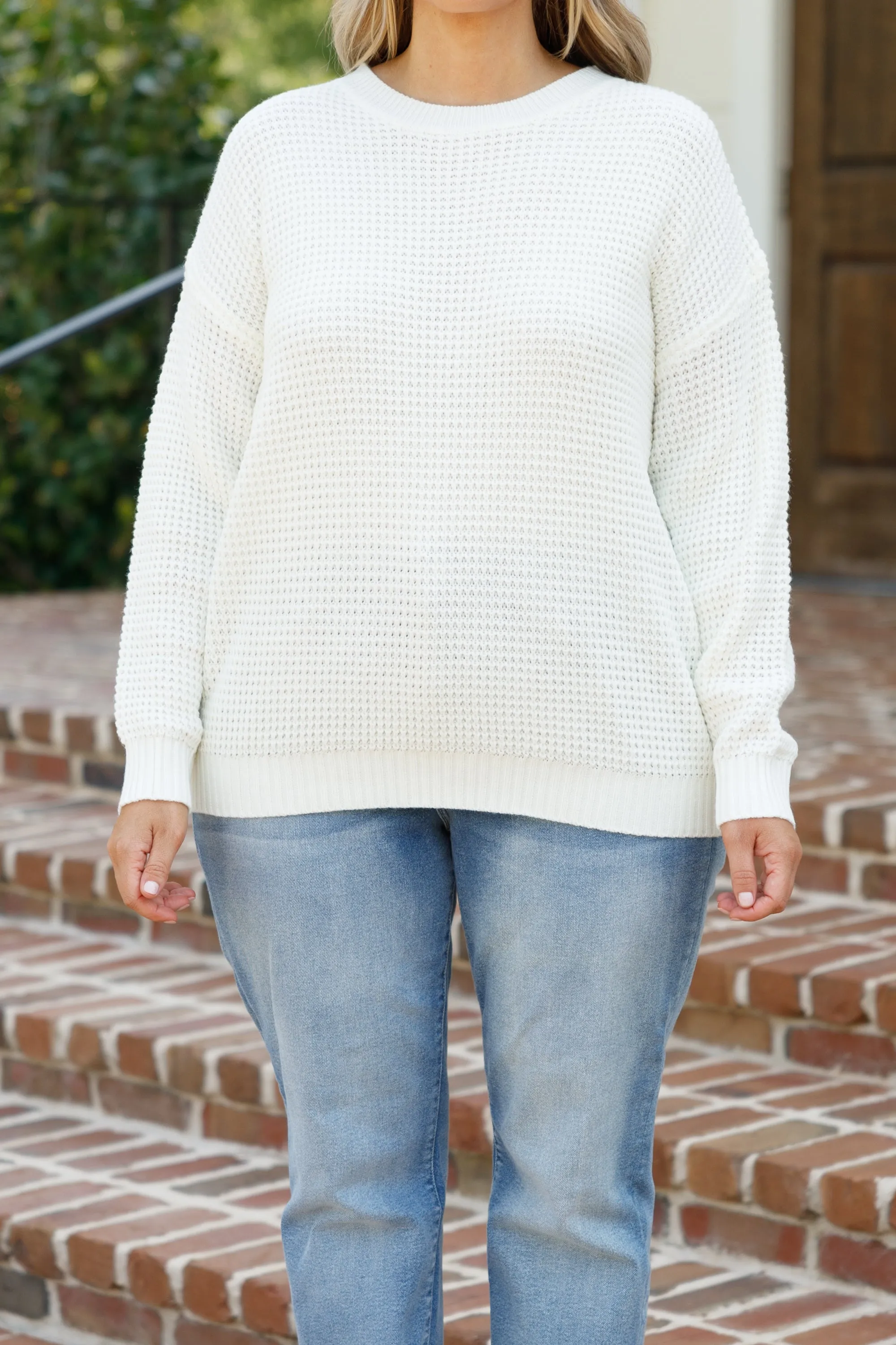 Home For Dinner Sweater, White