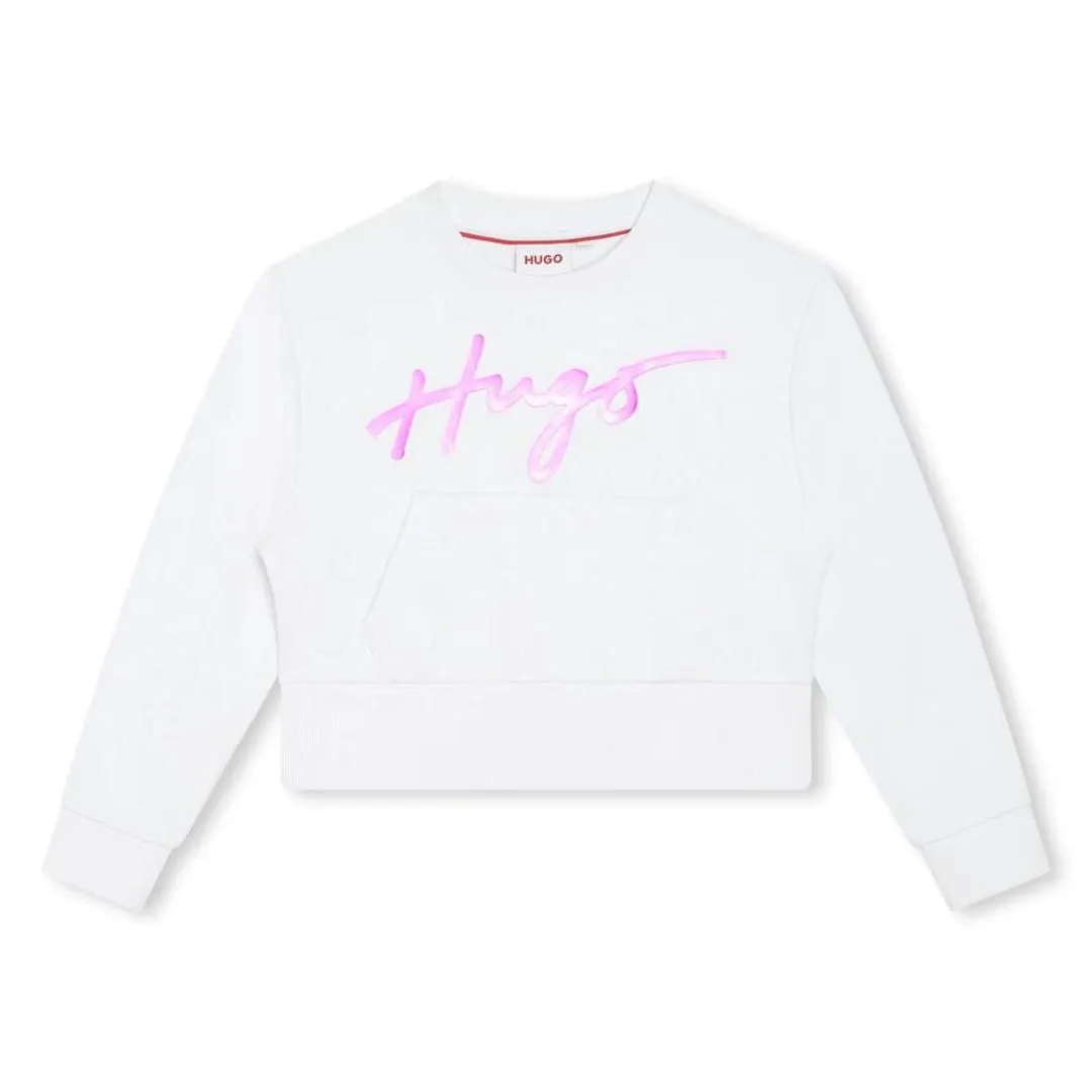 Hugo Sweater Purple Logo White